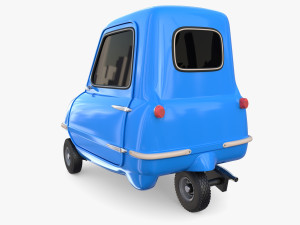 peel p50 blue with chassis 3D मॉडल