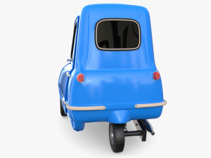 peel p50 blue with chassis 3D मॉडल