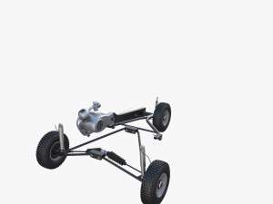 peel p50 blue with chassis 3D मॉडल
