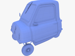 peel p50 blue with chassis 3D मॉडल
