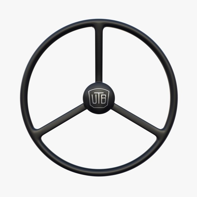 u650 tractor steering wheel 3D Model .c4d .max .obj .3ds .fbx .stl .blend 