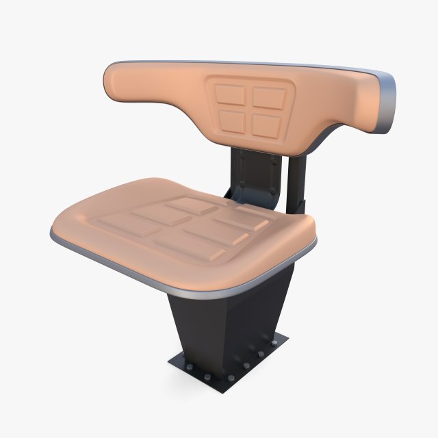 tractor seat 3D Модель .c4d .max .obj .3ds .fbx .stl .blend 