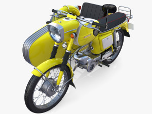 mobra 50 w sidecar yellow 3D Model