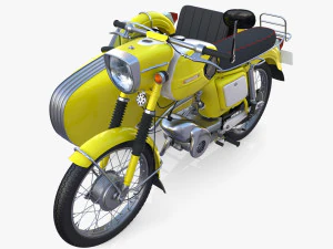 mobra 50 w sidecar amarelo Modelo 3D