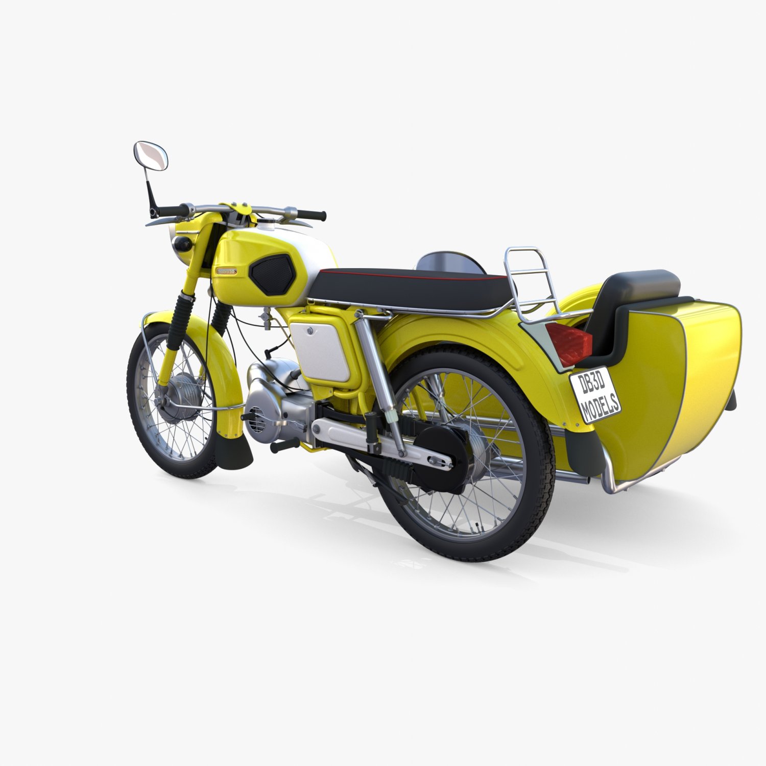 mobra 50 w sidecar yellow 3D Model in Motorcycle 3DExport