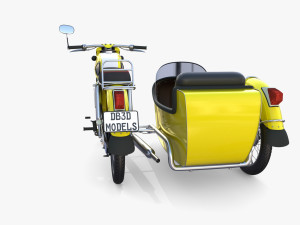 mobra 50 w sidecar yellow 3D Модель