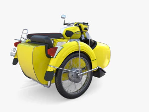 mobra 50 w sidecar yellow 3D Model