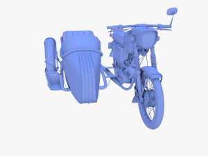 mobra 50 w sidecar yellow 3D Модель