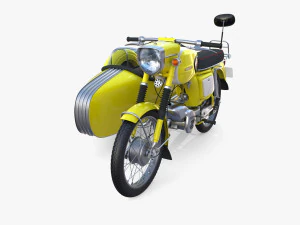 mobra 50 w sidecar yellow 3D Model