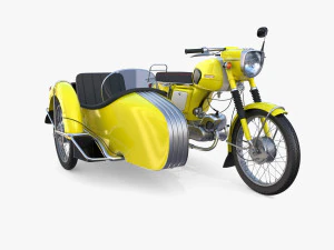 mobra 50 w sidecar yellow 3D Model