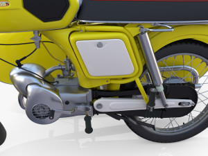 mobra 50 w sidecar yellow 3D Модель