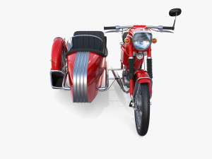 mobra 50 w sidecar red Model 3D