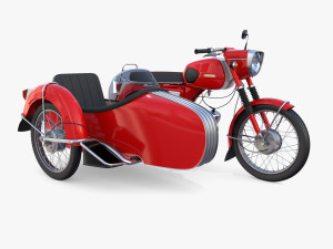 mobra 50 w sidecar red Model 3D
