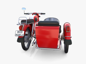 mobra 50 w sidecar red Model 3D