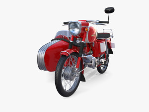 mobra 50 w sidecar red Model 3D