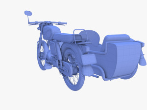 mobra 50 w sidecar red Model 3D