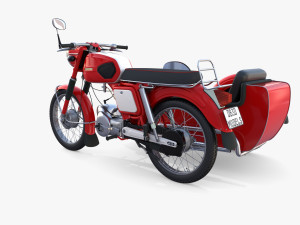 mobra 50 w sidecar red Model 3D