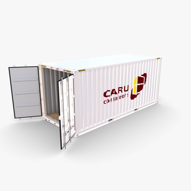 20ft shipping container caru v1 Modelo 3D .c4d .max .obj .3ds .fbx .stl .blend 