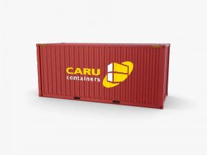 20ft shipping container caru v2 3D Model