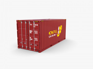 20ft shipping container caru v2 Modelo 3D