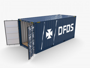 20ft shipping container dfds 3D Model