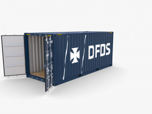 20ft shipping container dfds Modelo 3D