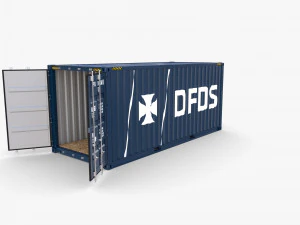 20ft shipping container dfds 3D Model