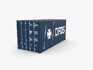 20ft shipping container dfds Modelo 3D