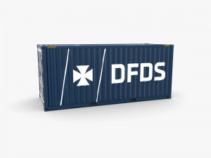 20ft shipping container dfds Modelo 3D