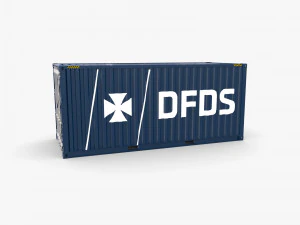 20ft shipping container dfds 3D Model