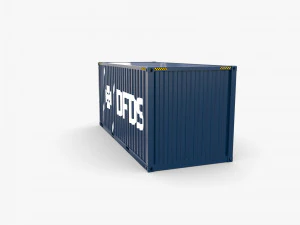 20ft shipping container dfds 3D Model