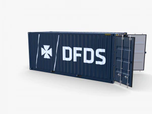 20ft shipping container dfds 3D Model