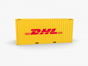 20ft shipping container dhl 3D Model