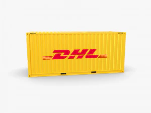 20ft shipping container dhl 3D Model