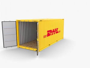 20ft shipping container dhl 3D Model