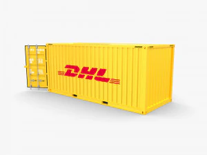 20ft shipping container dhl 3D Model
