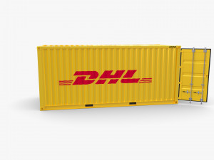 20ft shipping container dhl 3D Model