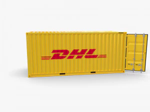 20ft shipping container dhl 3D Model