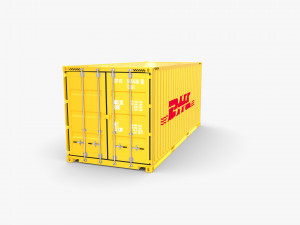 20ft shipping container dhl 3D Model