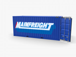 20ft shipping container mainfreight 3D 模型