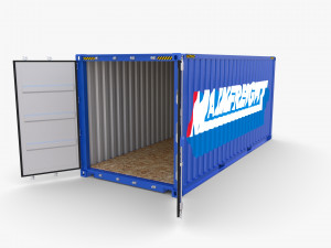 20ft shipping container mainfreight 3D 模型