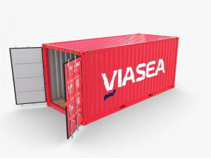 20ft shipping container viasea 3D Model