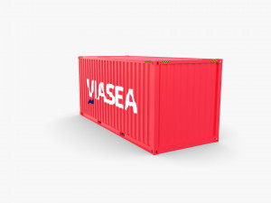 20ft shipping container viasea 3D Model