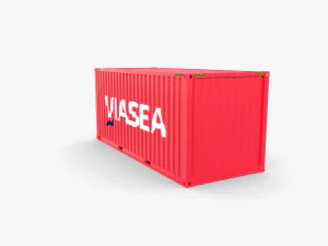 20ft shipping container viasea 3D Model