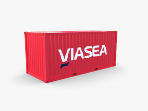 20ft shipping container viasea 3D Model