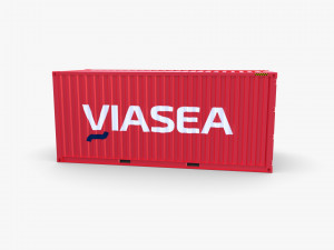 20ft shipping container viasea 3D Model