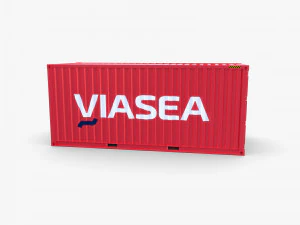 20ft shipping container viasea 3D Model