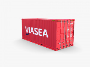 20ft shipping container viasea 3D Model