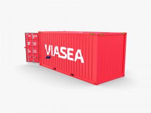 20ft shipping container viasea 3D Model
