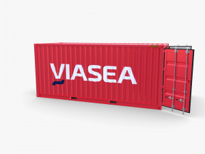 20ft shipping container viasea 3D Model